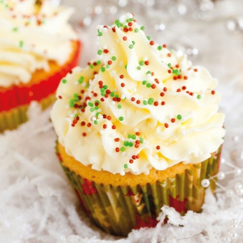 Kerstcupcakes met toef