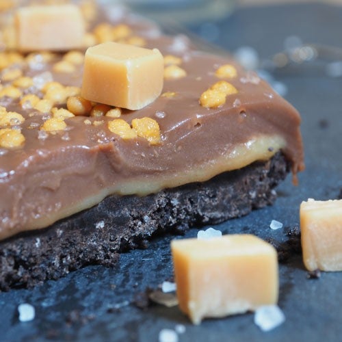 No bake Oreo tart salted caramel
