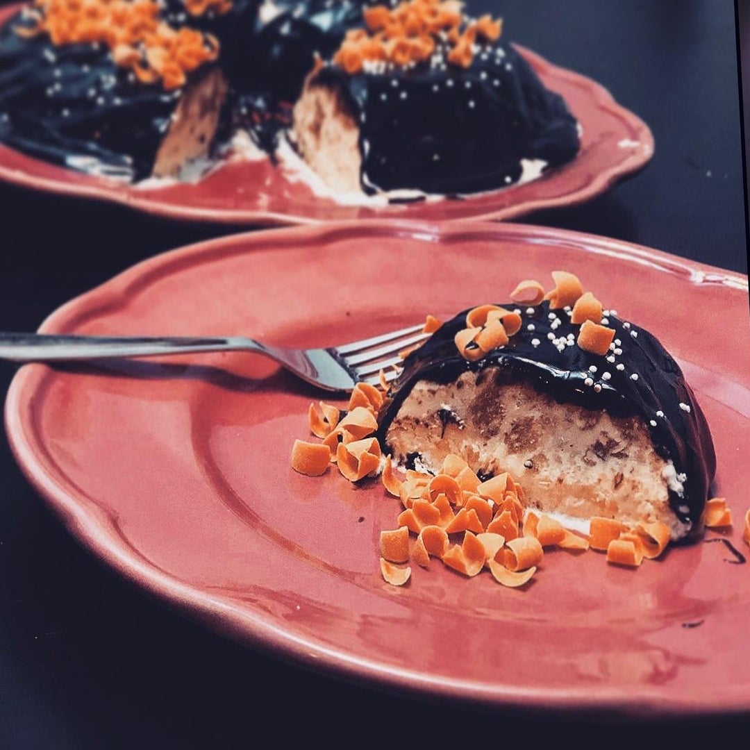 Recept voor Hazelnoot bavaroisdessert met choco glaze