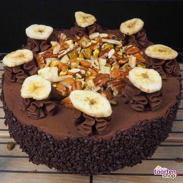 Bananen chocolade cake