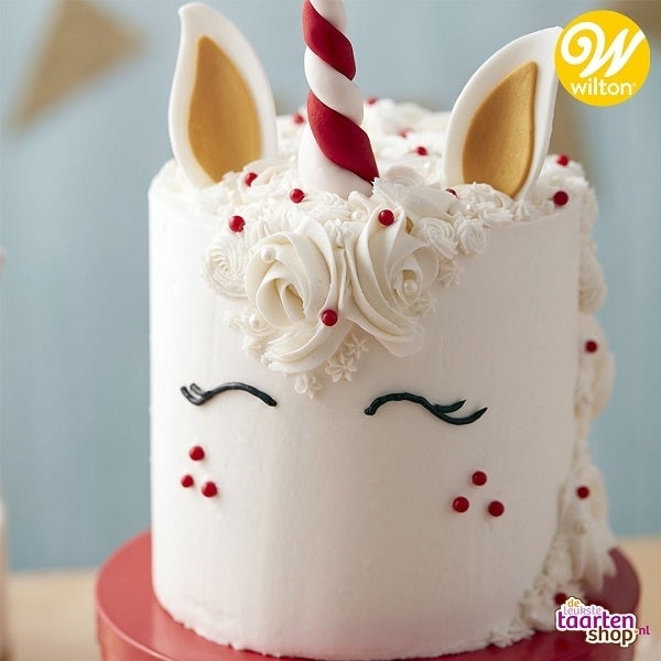 Kerst unicorn taart