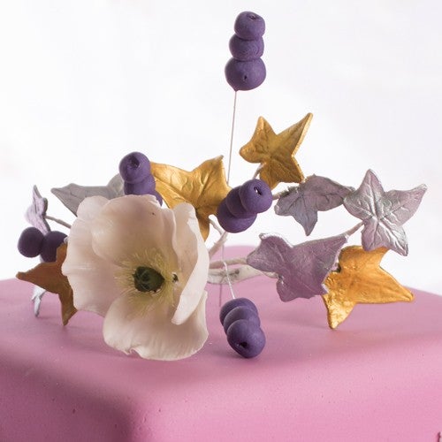 Winter taart met bloemen
