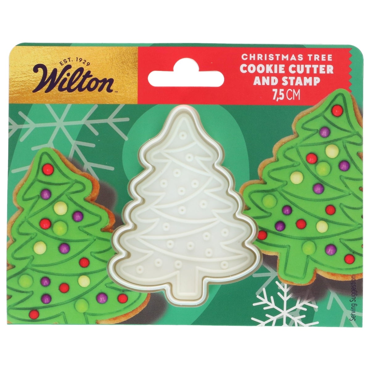 Wilton Emporte-pièce avec Tampon Sapin de Noël 7,5cm