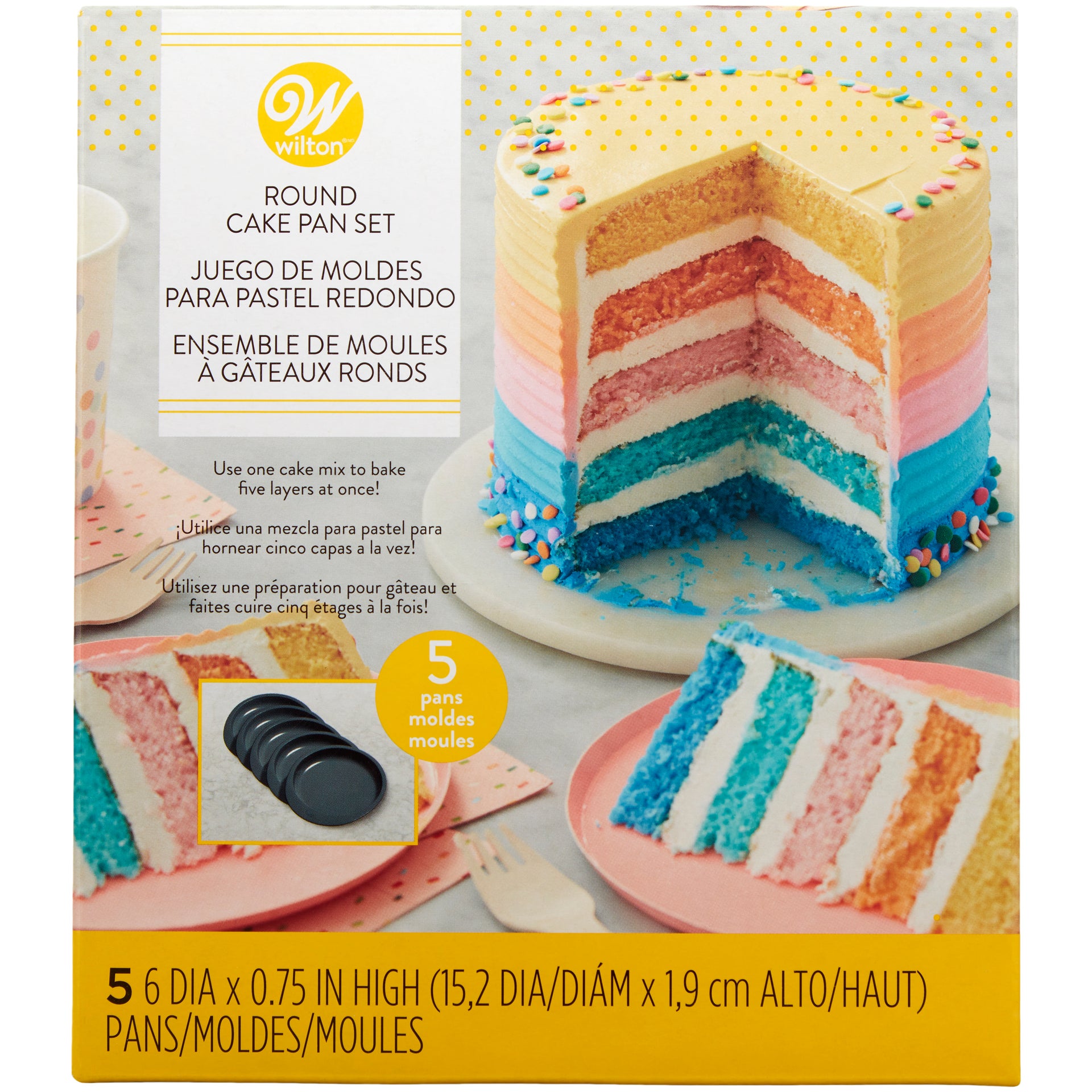 Wilton Moule Gâteaux à Etages 15cm set/5