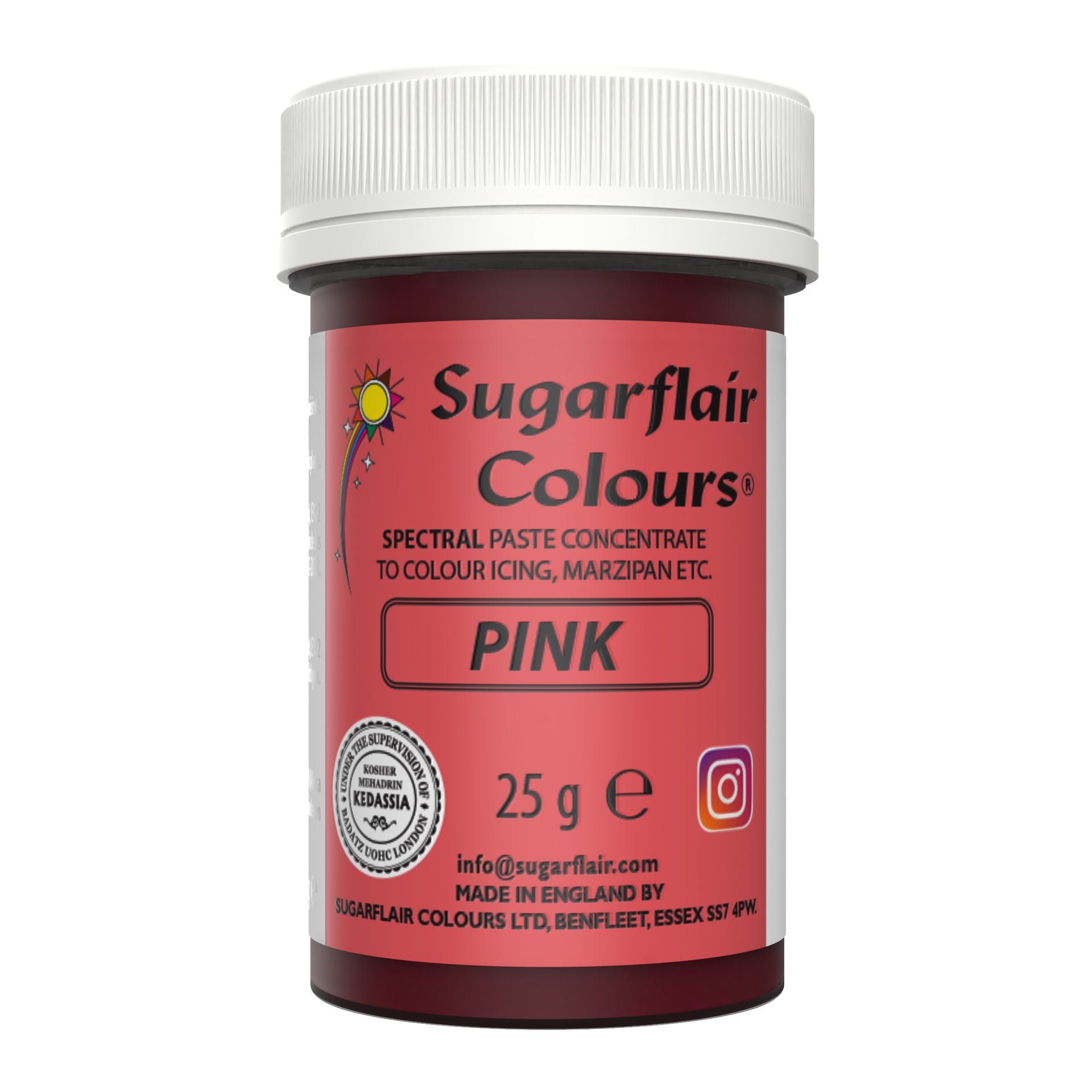 Sugarflair Eetbare Kleurstof Pasta Roze 25g