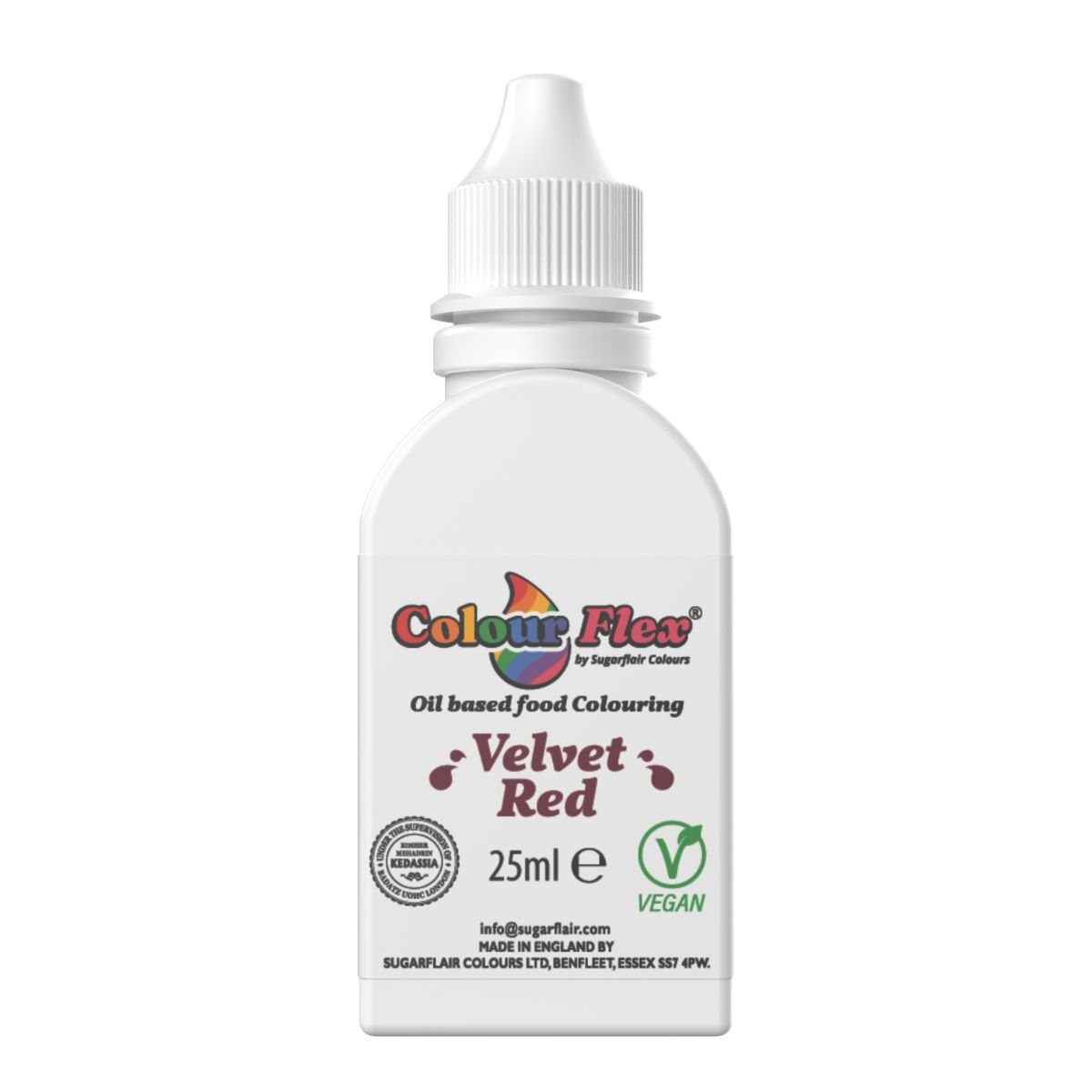 Sugarflair Colourflex Oil Velvet Red 25ml