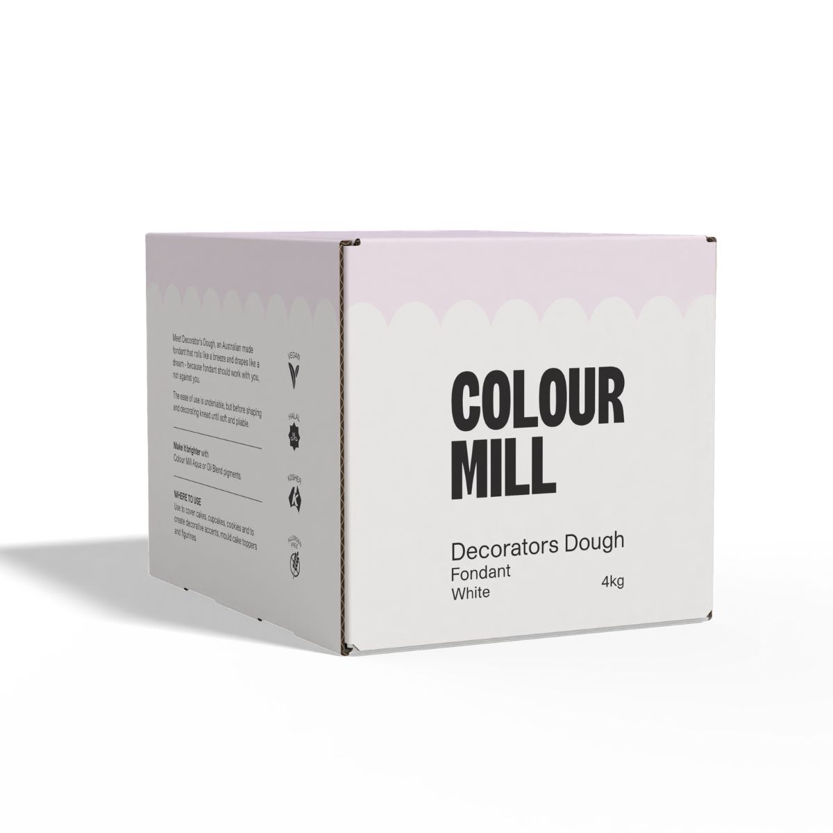 Colour Mill Pâte à Sucre Decorators Dough Blanc 4kg