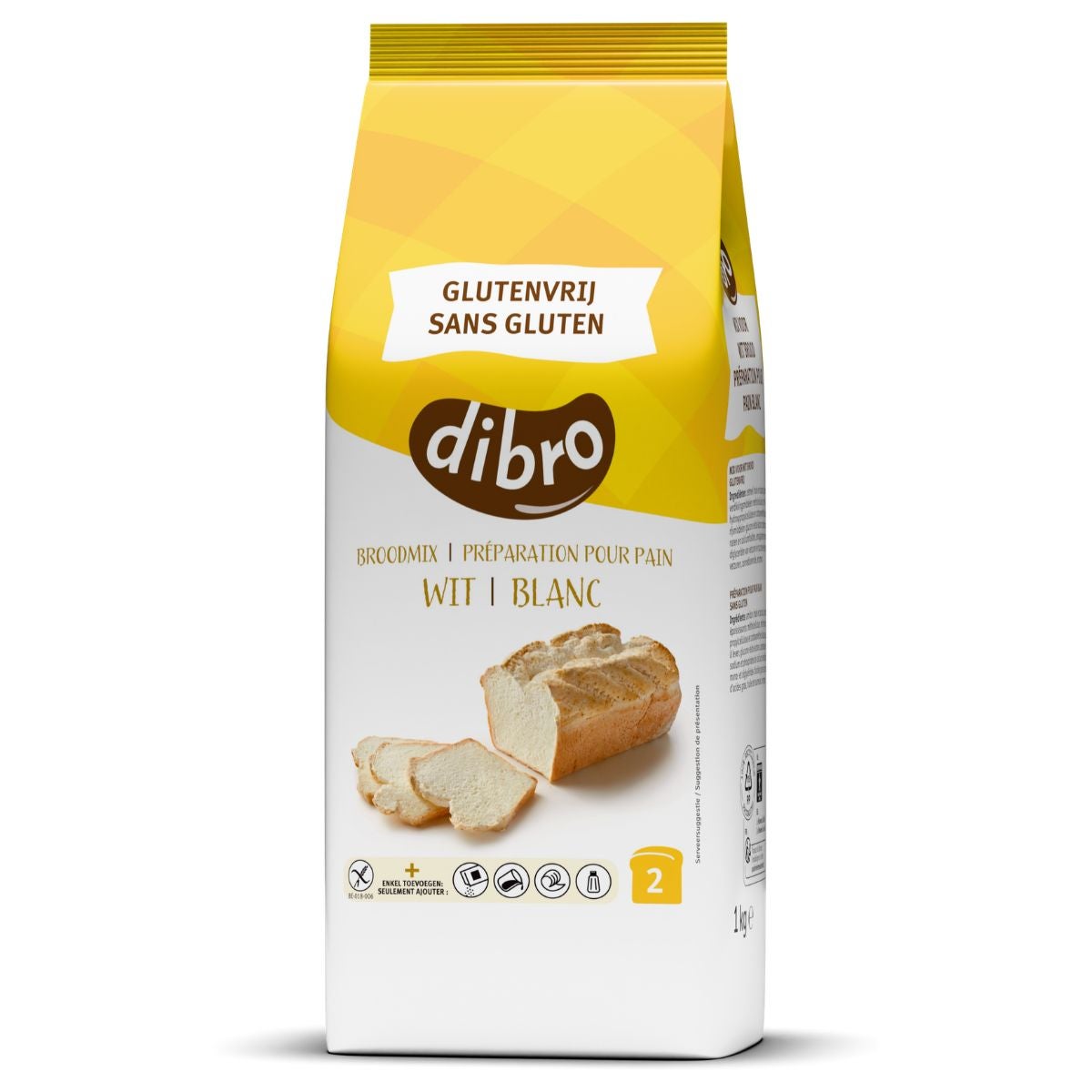 Dibro Sans Gluten Mix pour Pain Blanc et Pâtisserie 1kg