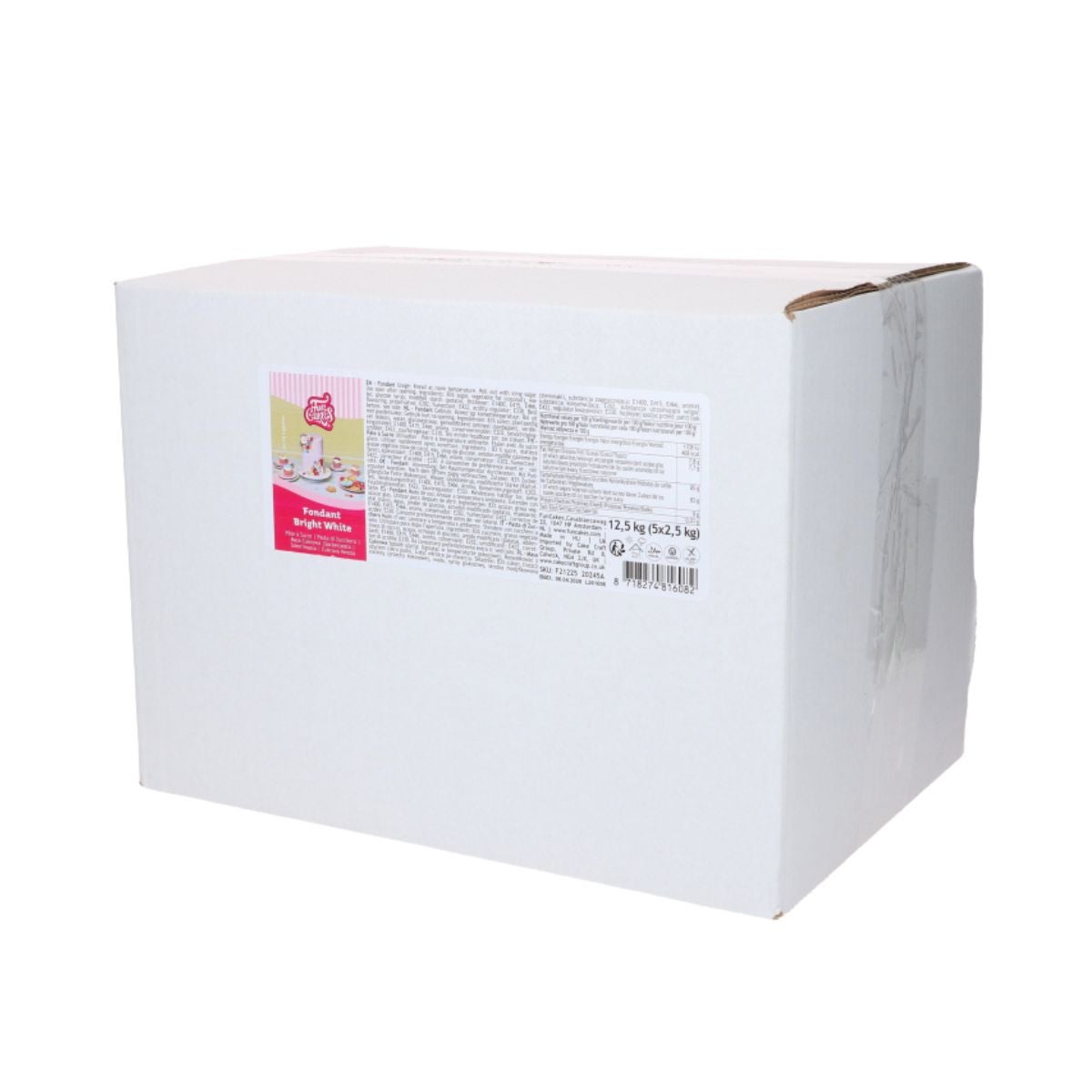FunCakes Pâte à Sucre Bright White (5x2,5kg) 12,5kg