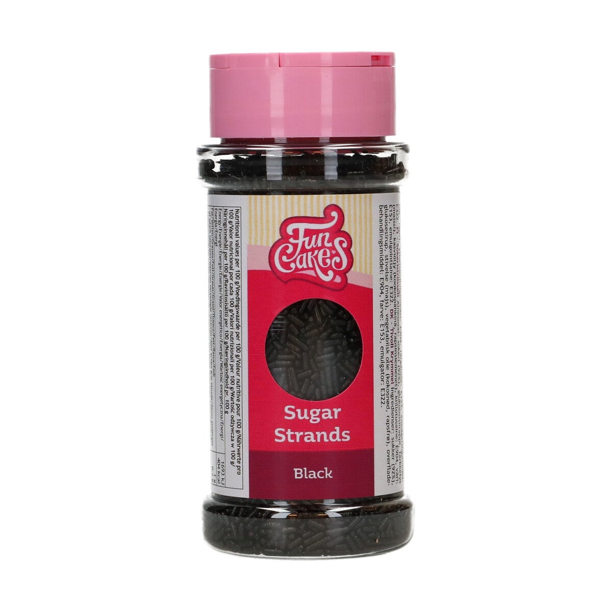 FunCakes Sugar Strands Noires 80g