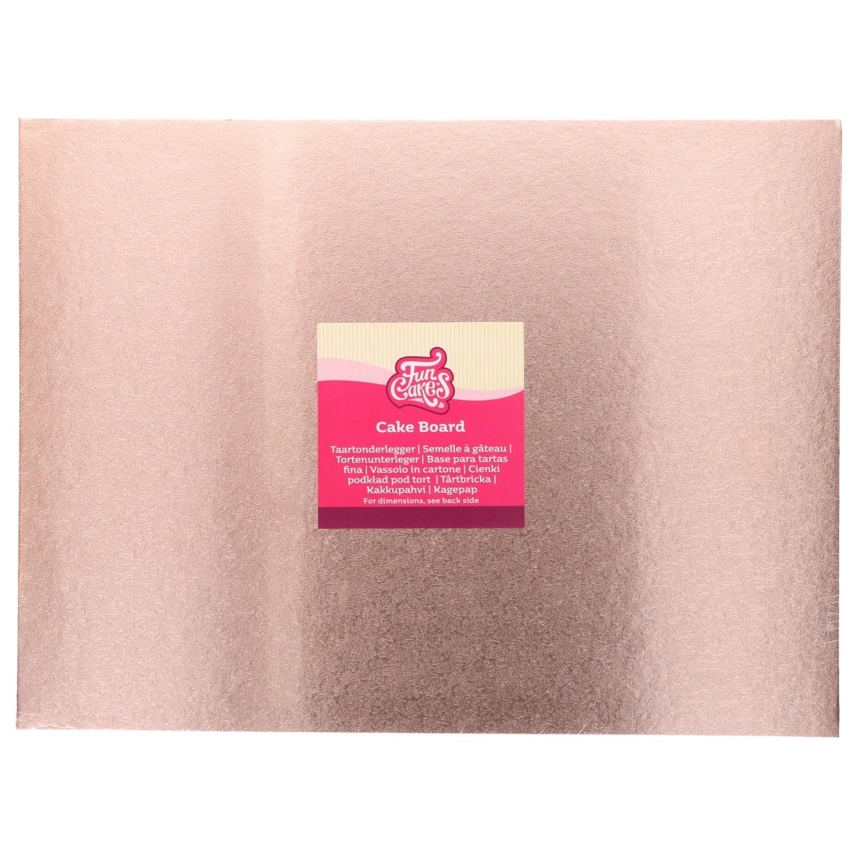 FunCakes Cake Board Rectangulaire Or Rose 40x30cm