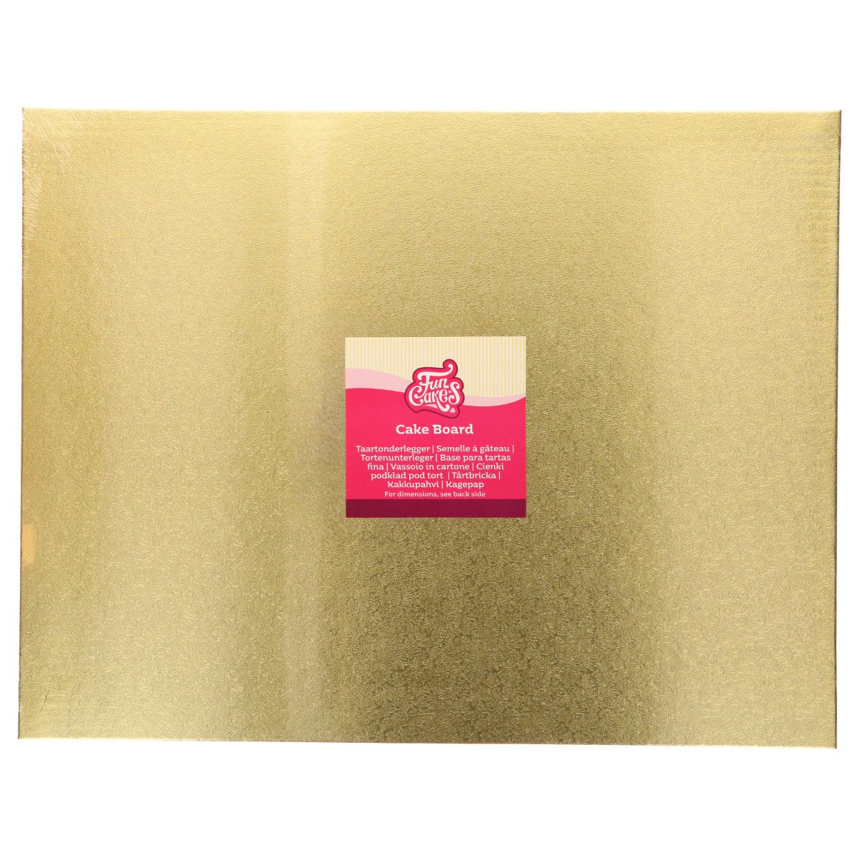 FunCakes Cake Board Rectangulaire Or 45x35cm