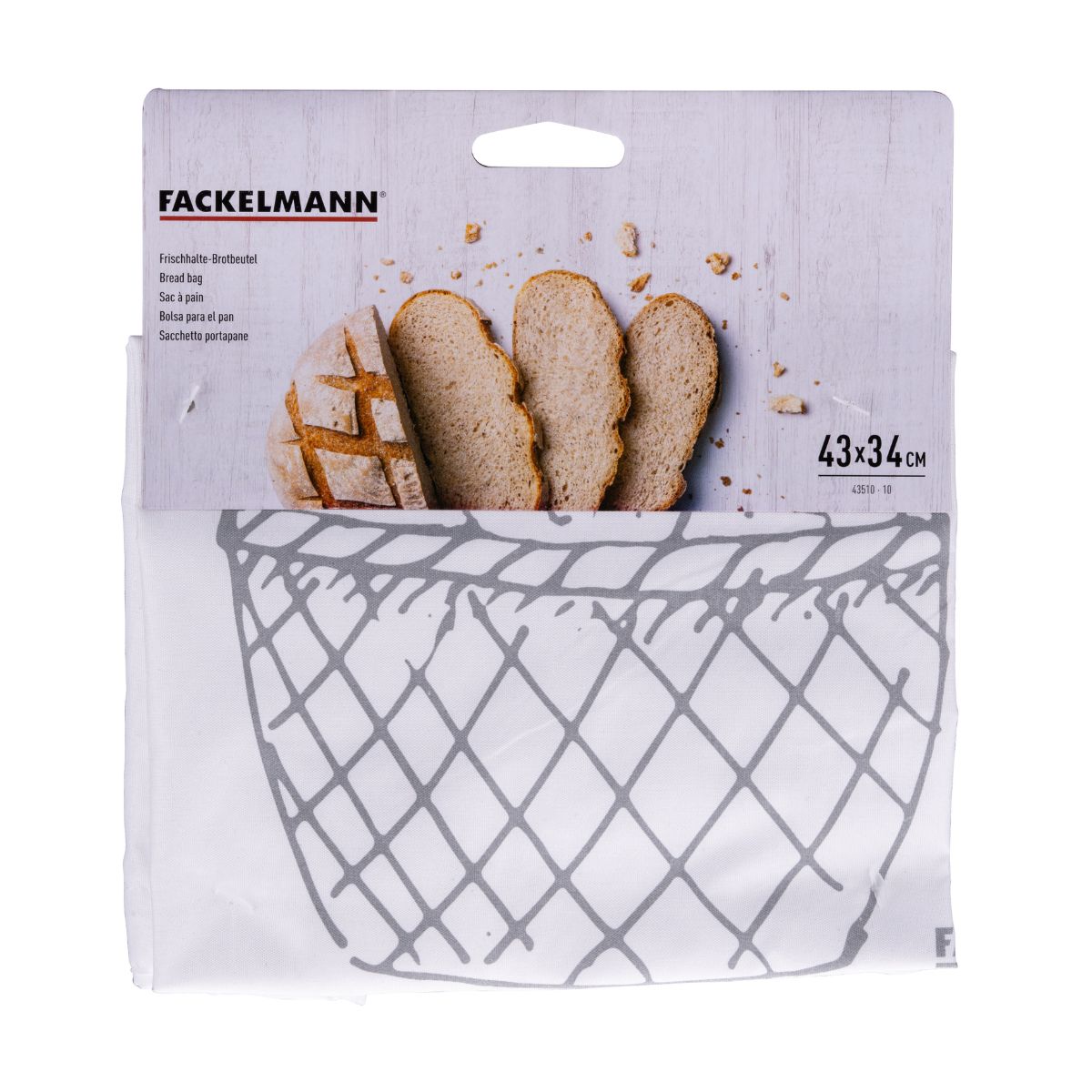 Fackelmann Sac à Pain Blanc 44x3