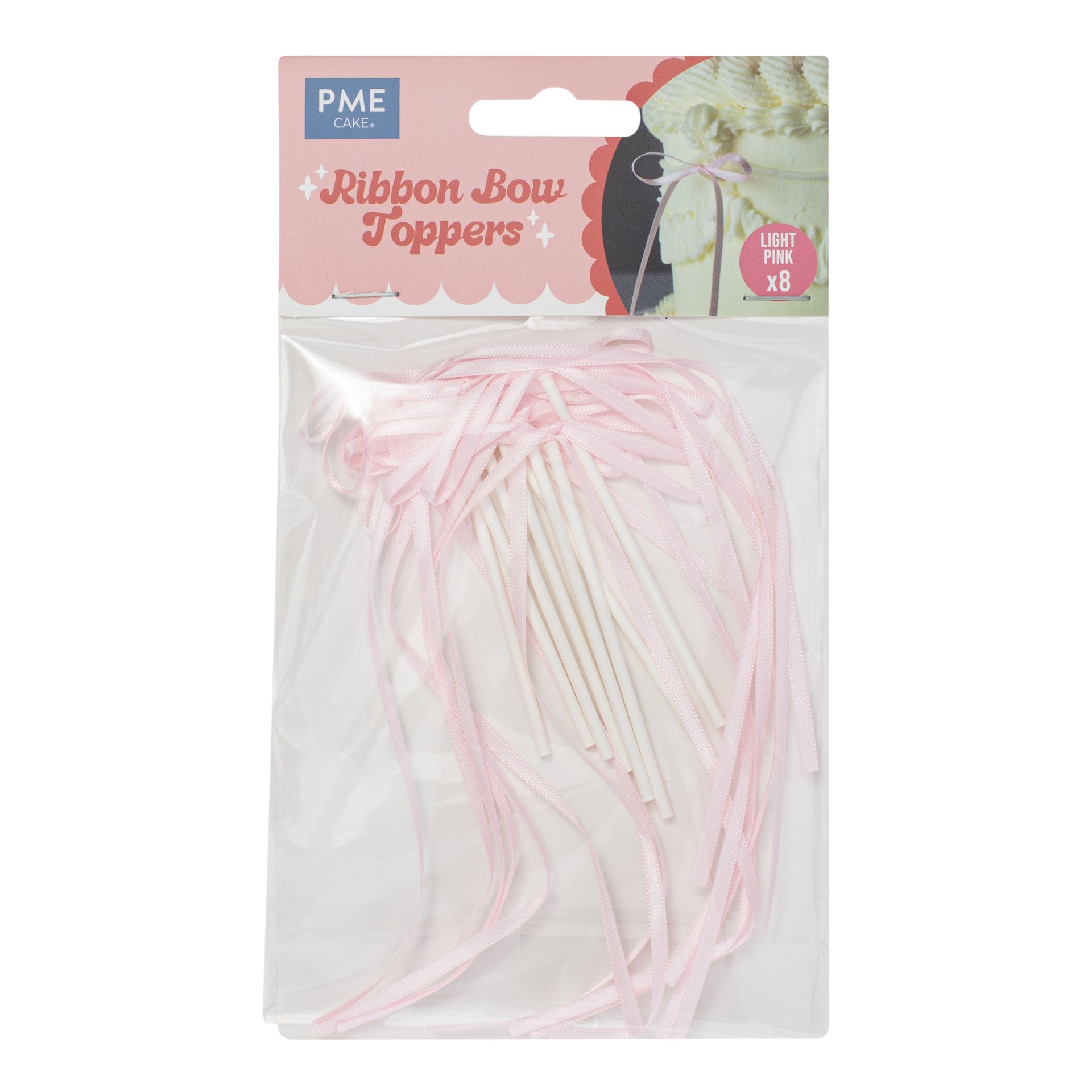 PME Nœuds Ruban Toppers Rose Clair pk/8