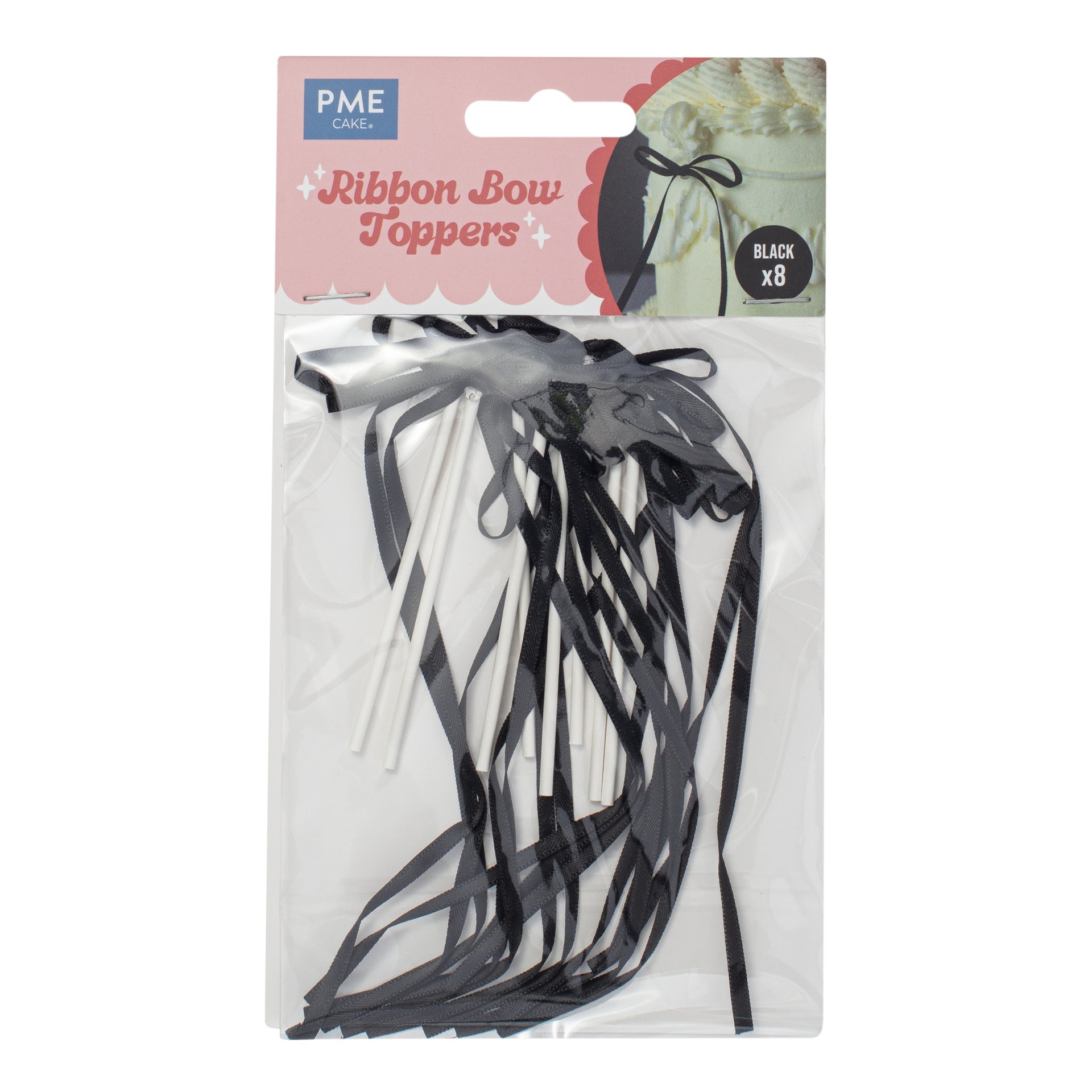 PME Nœuds Ruban Toppers Noir pk/8