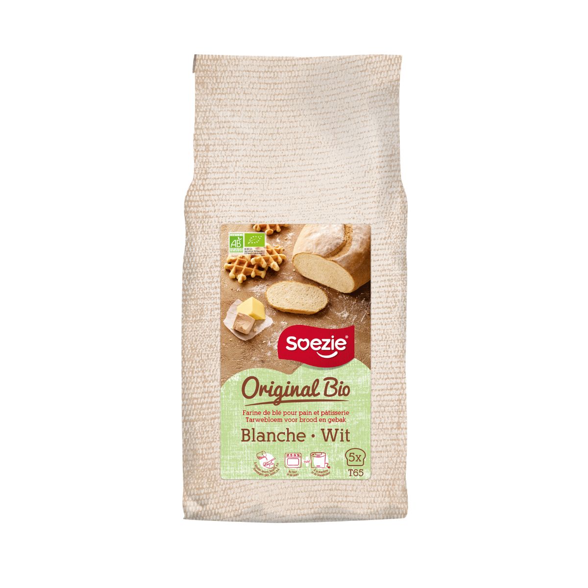 Soezie Original Farine de Blé Bio Blanche T65 2,5kg