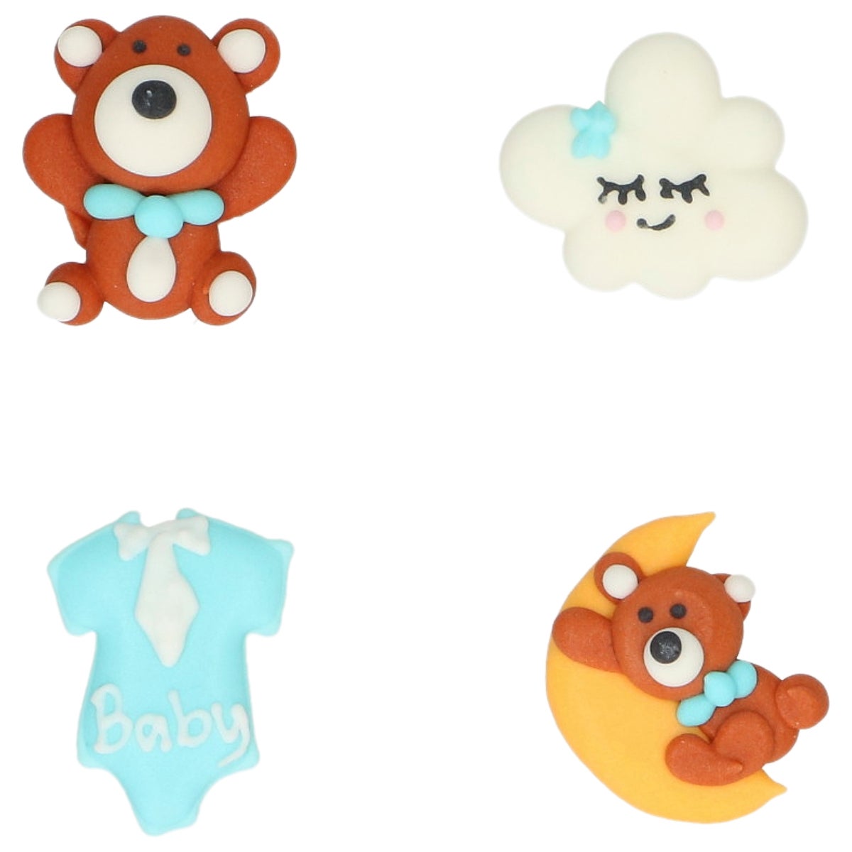 Wilton Décorations en Sucre Baby Bliss Bleu set/8