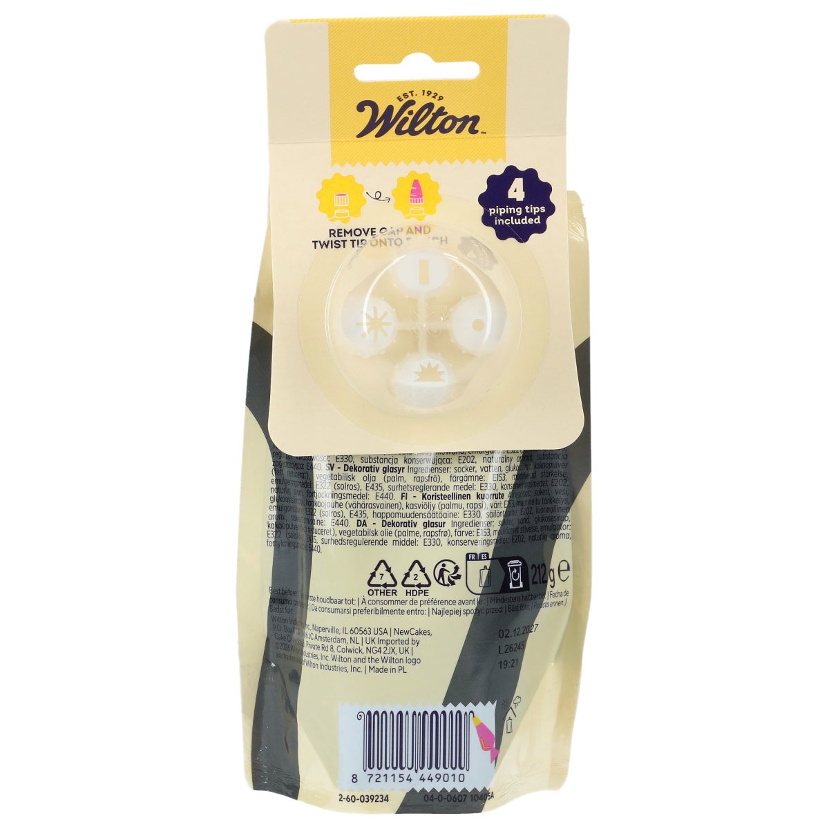 Wilton Glaçage Décoration Noir 212g
