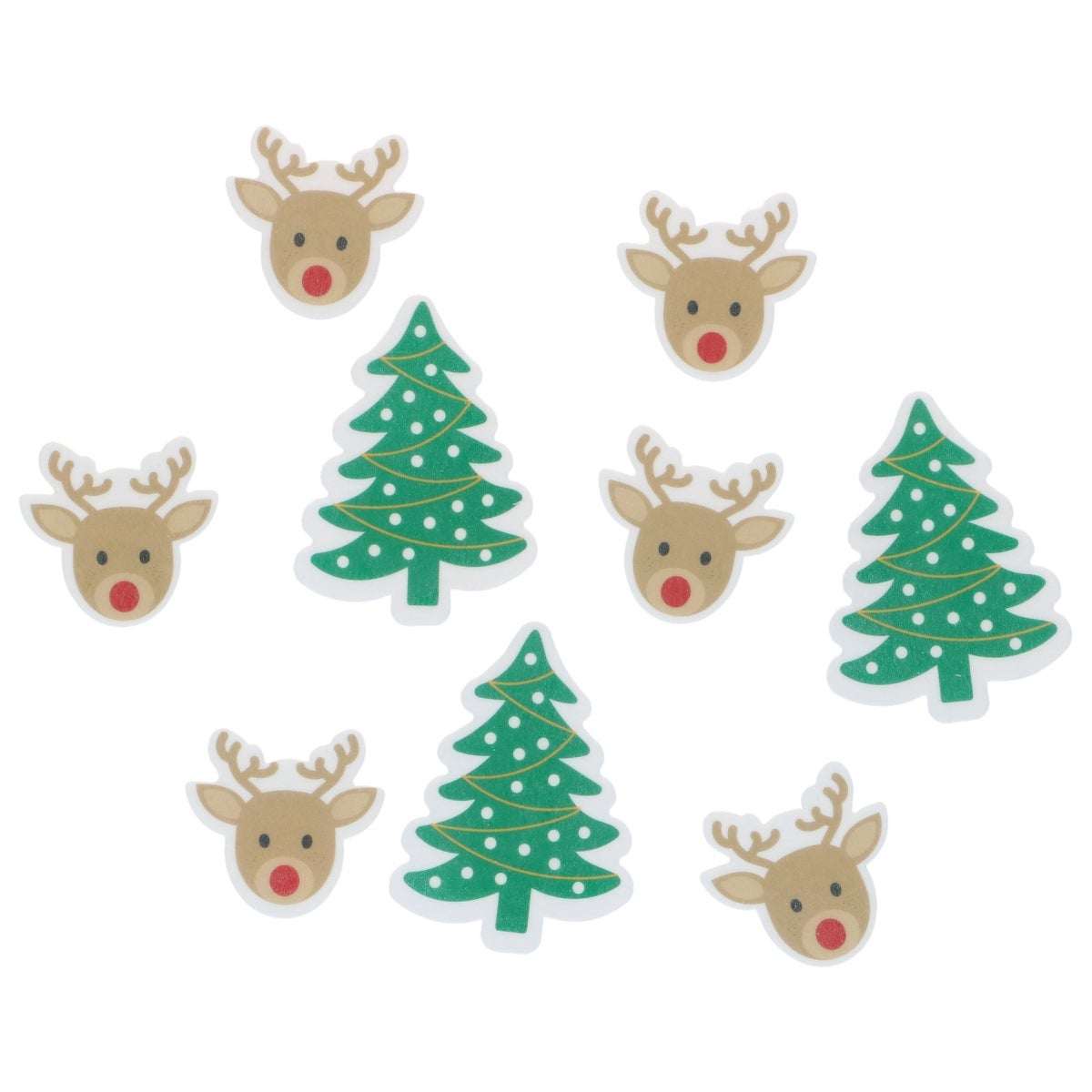 Wilton Décorations en Papier Renne & Sapin de Noël set/9