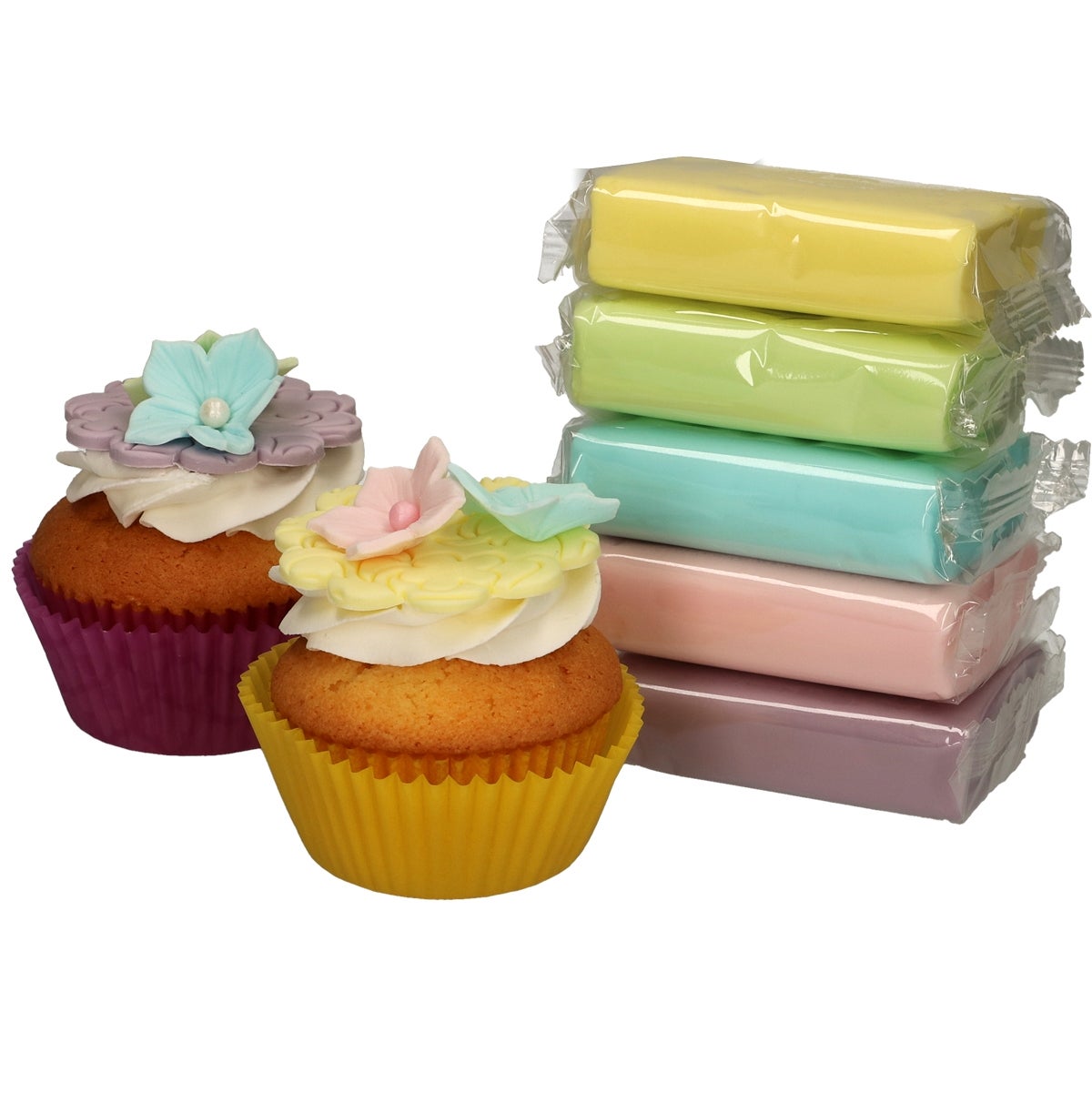FunCakes Pâte à Sucre Multipack Couleurs Pastel 5x100g