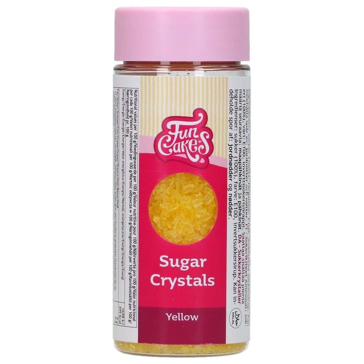 FunCakes Cristaux de Sucre Jaunes 80g