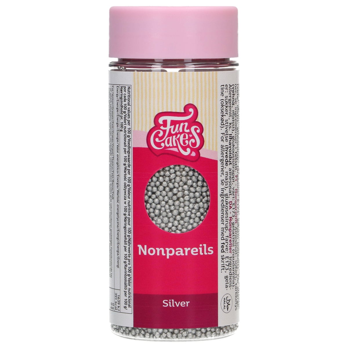 FunCakes Nonpareils Argentées - 80g
