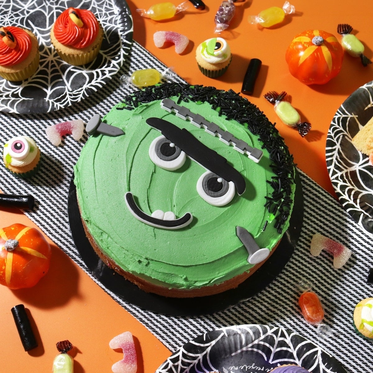 PME Halloween Décorations en Sucre pour Gâteau Visage de Frankenstein set/5