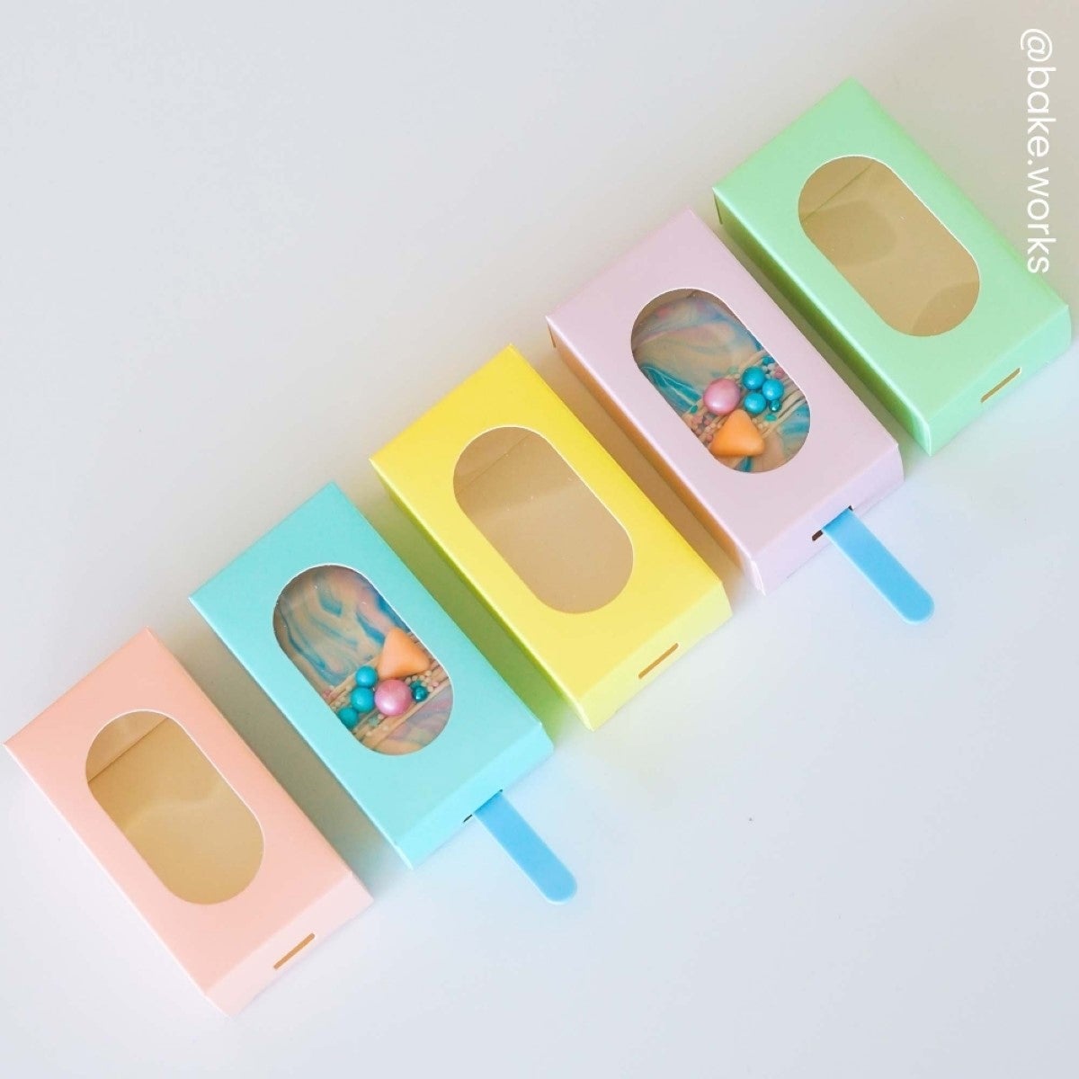 Simply Making Boîte à Cakesicle Pastel Pêche pk/10
