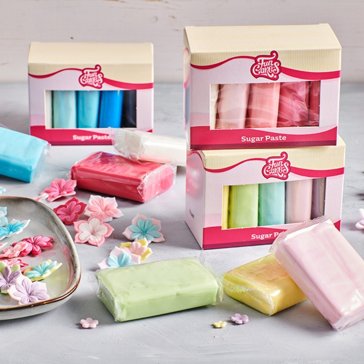 FunCakes Pâte à Sucre Multipack Couleurs Pastel 5x100g