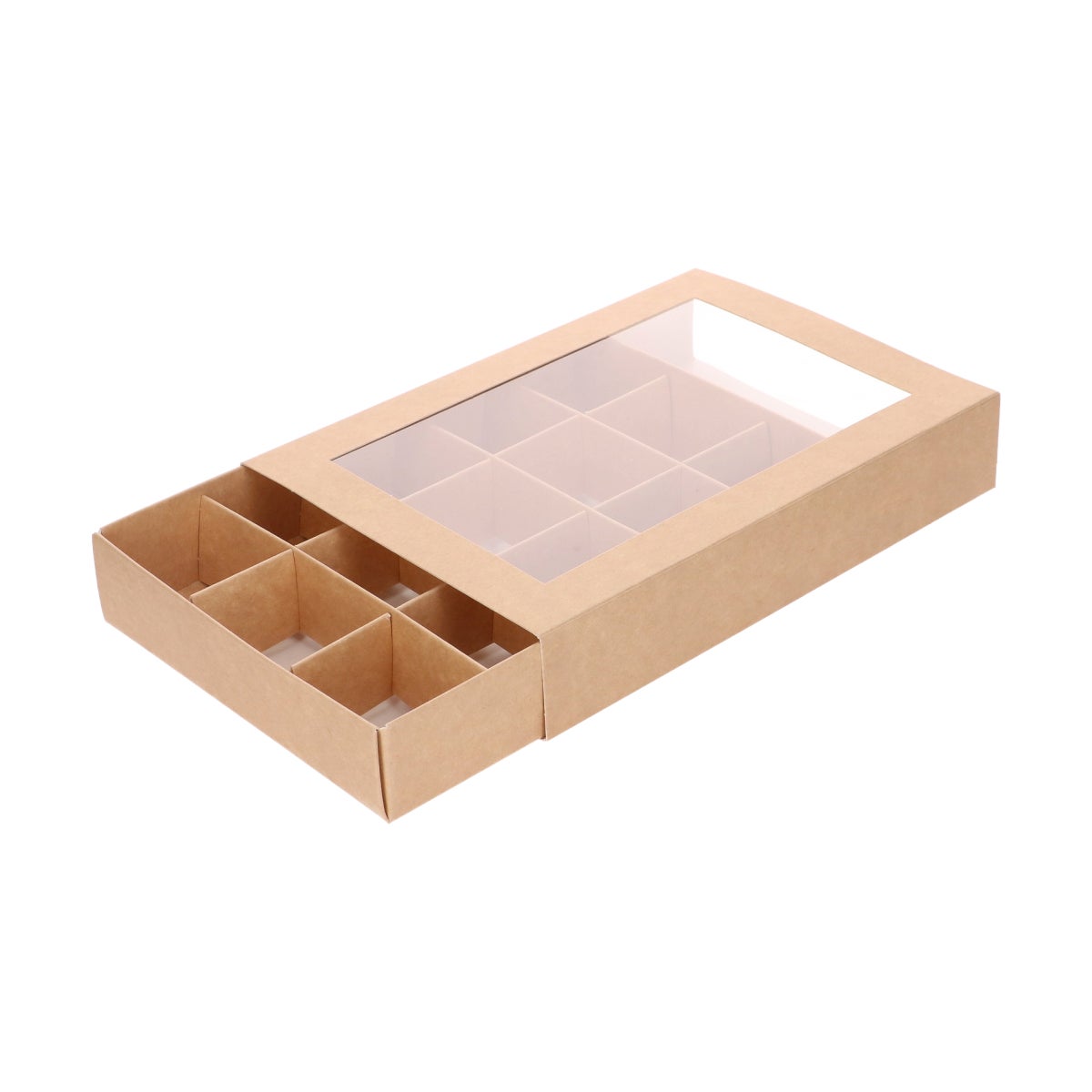 FunCakes Boîte aux Lettres Chocolat Kraft/Blanc 20x14x3,5cm pk/10