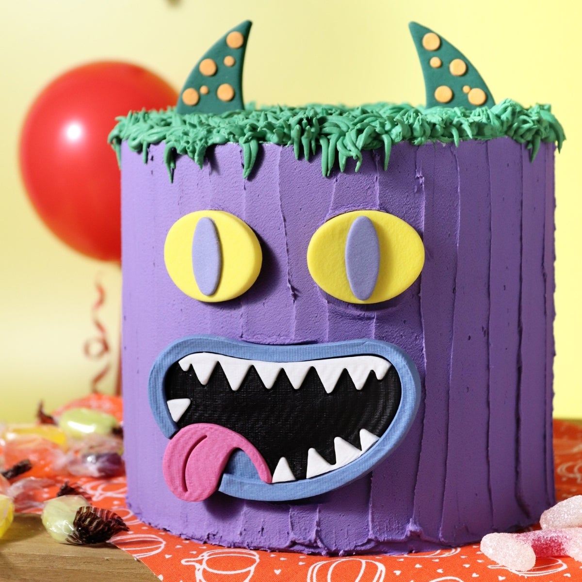 PME Halloween Décorations en Sucre pour Gâteau Visage de Monstre set/5
