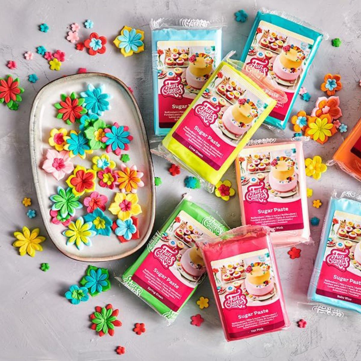 FunCakes Pâte à Sucre Rosé White 250g