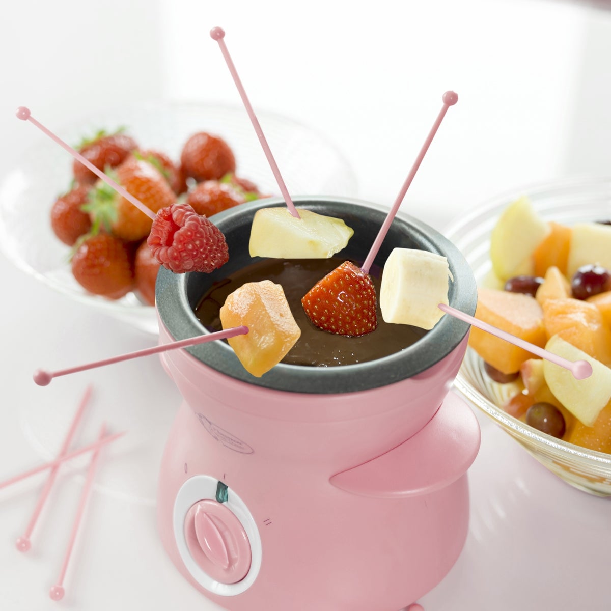 Bestron Fondue au chocolat rose