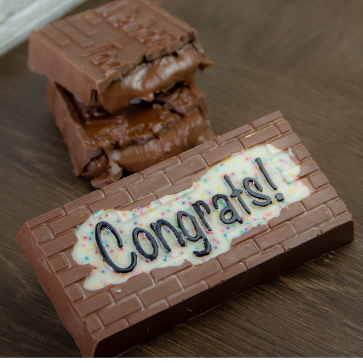 BWB Moule à Chocolat 3-parties - Barre de Chocolat Congrats