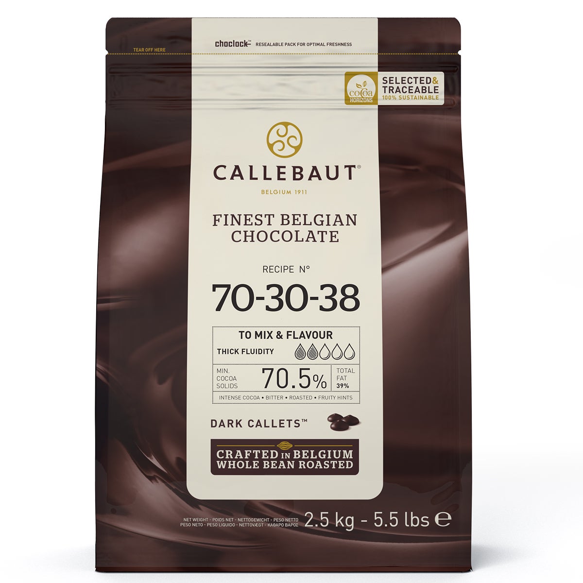 Callebaut Chocolate Callets -Extra Dark (70,5%)- 2,5 kg