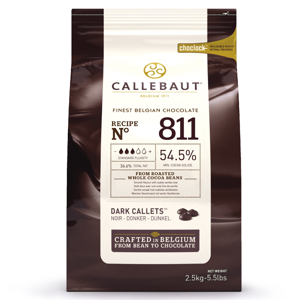 Callebaut Galets de chocolat - Noir - 2,5 kg