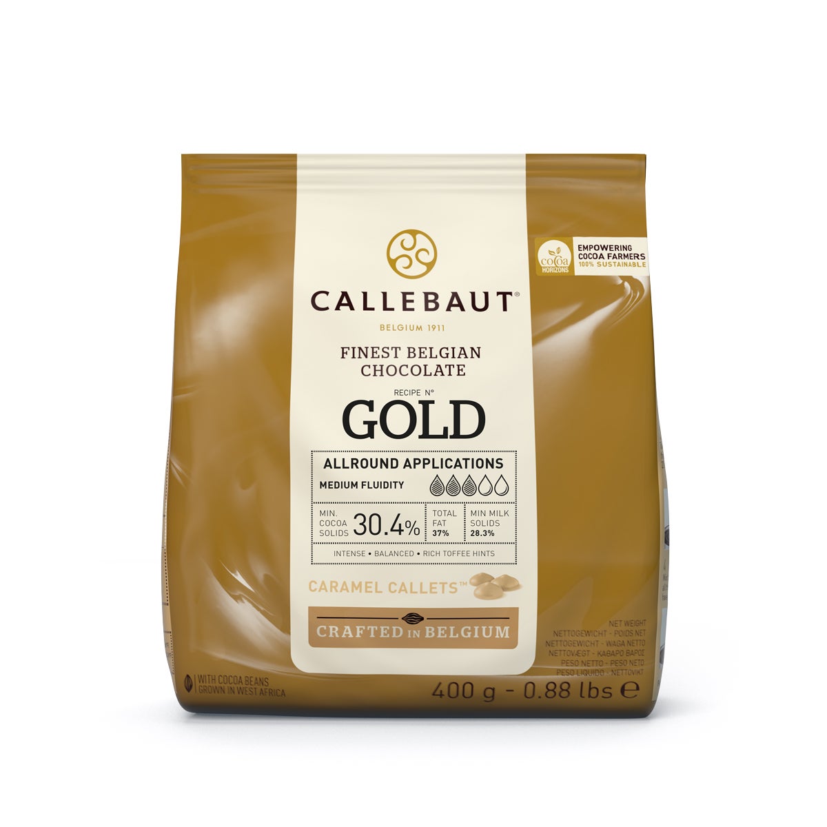 Callebaut Galets de chocolat - Or - 400g