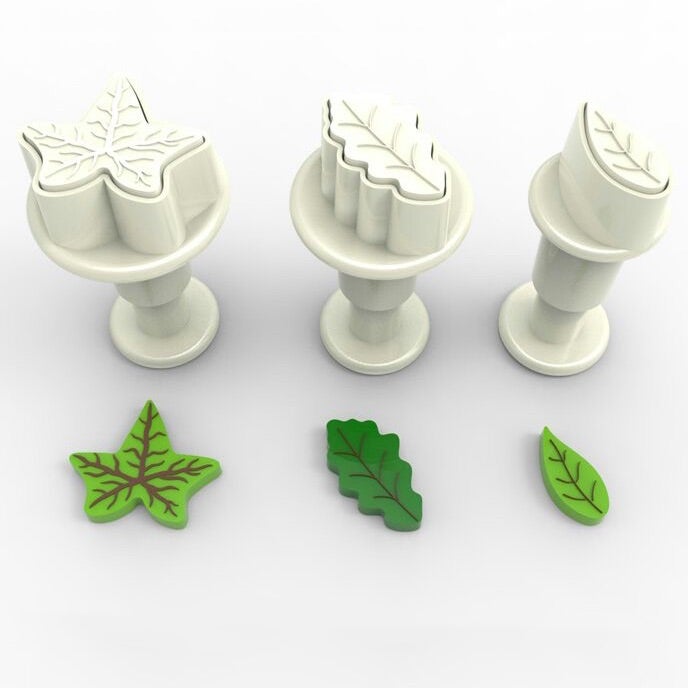 Dekofee Mini emporte-pièces à piston Feuilles set/3