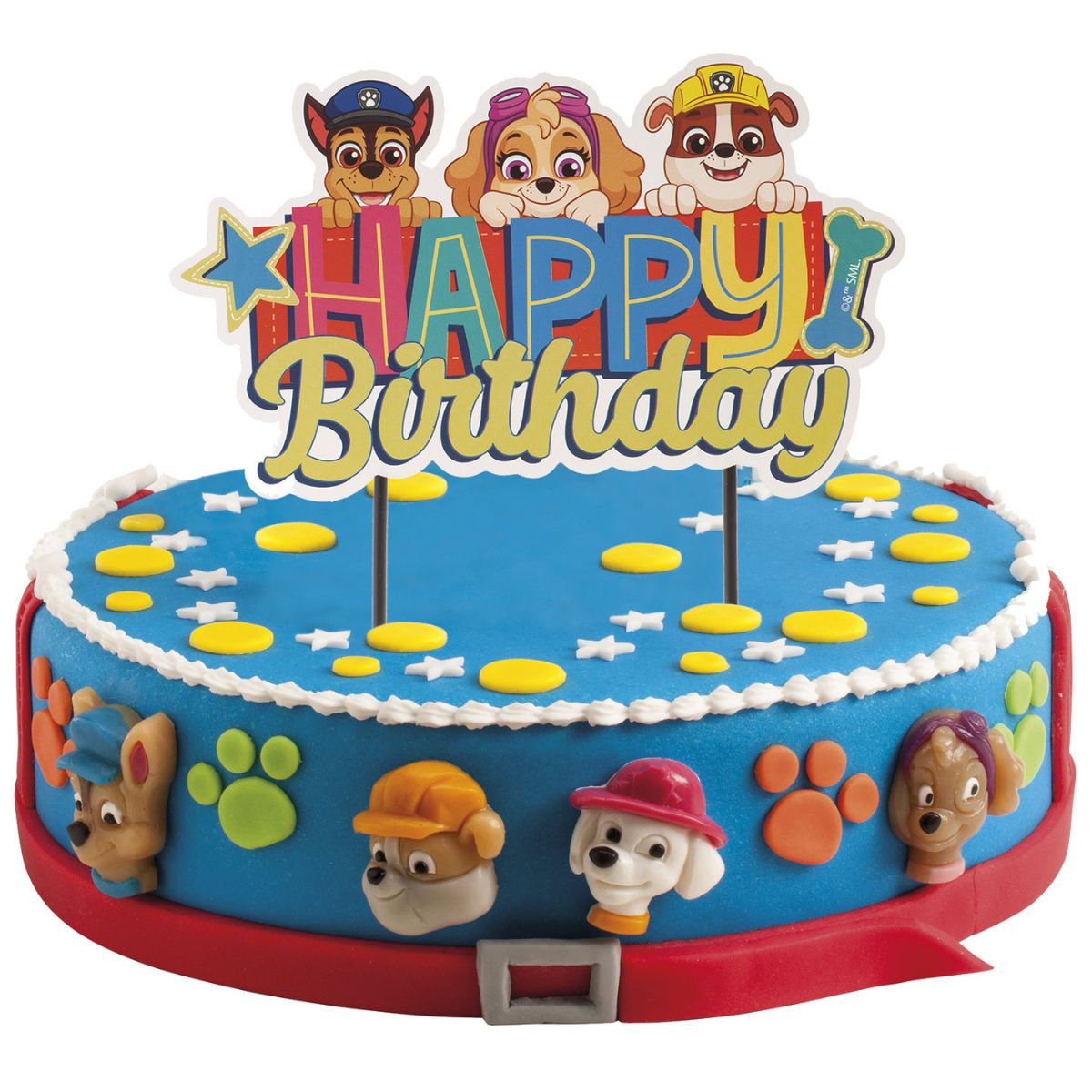 Dekora Paw Patrol Happy Birthday Cake Topper 17 x 15 cm