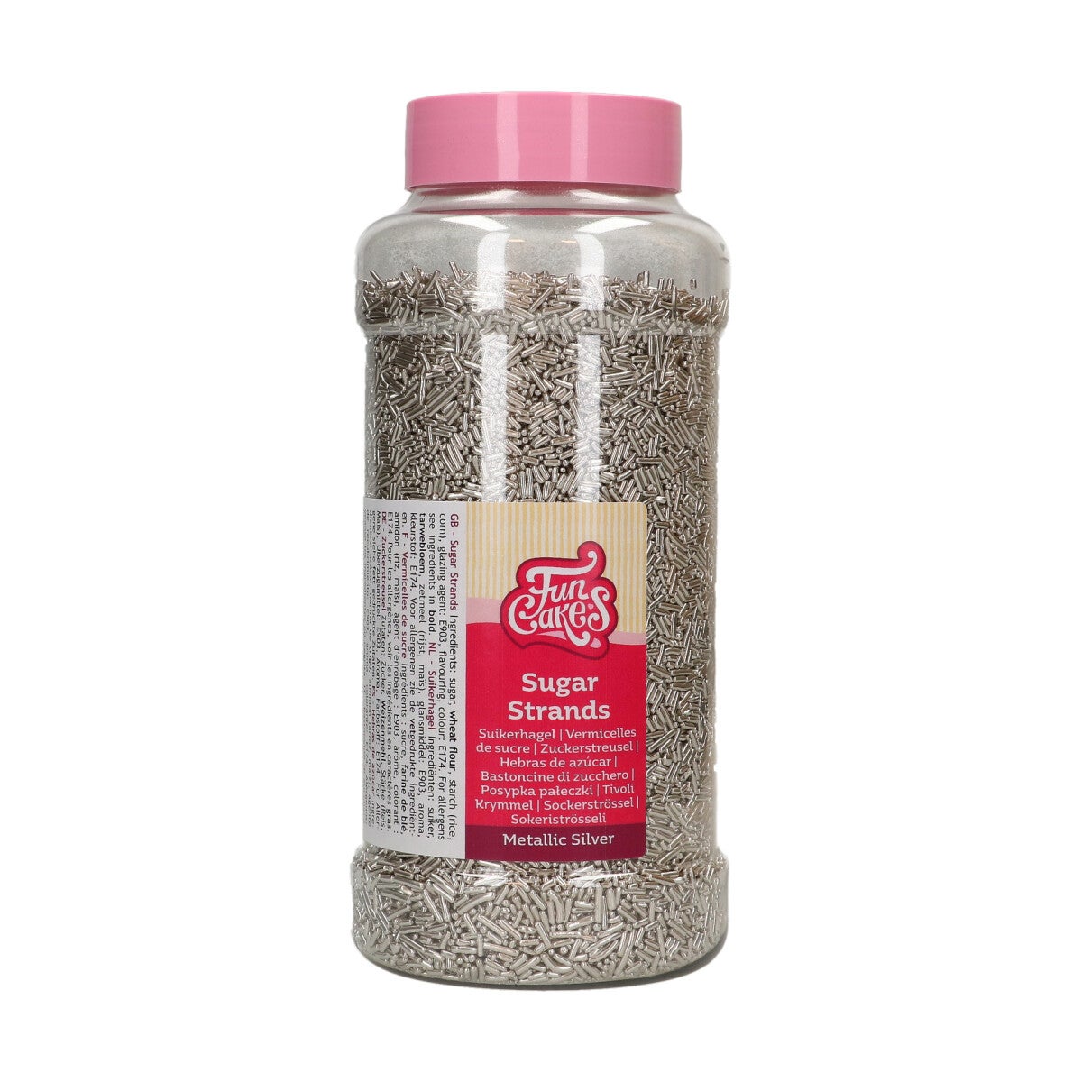 FunCakes Vermicelles de sucre - Argent Métallisé- 800g