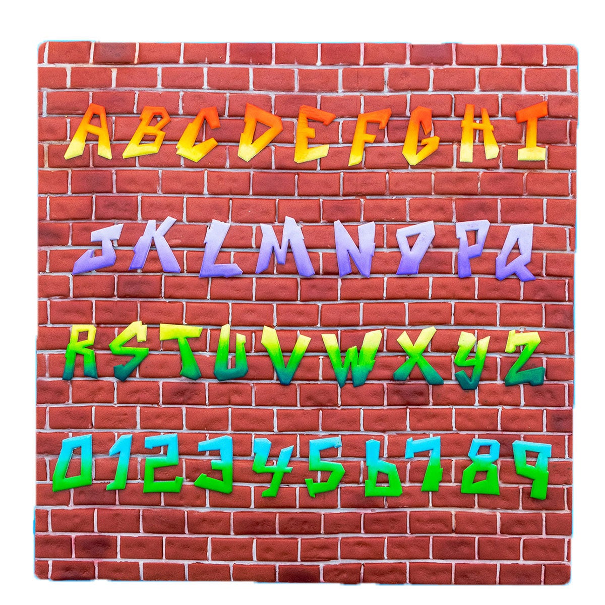 Caractères alphabétiques et numériques FMM Graffiti