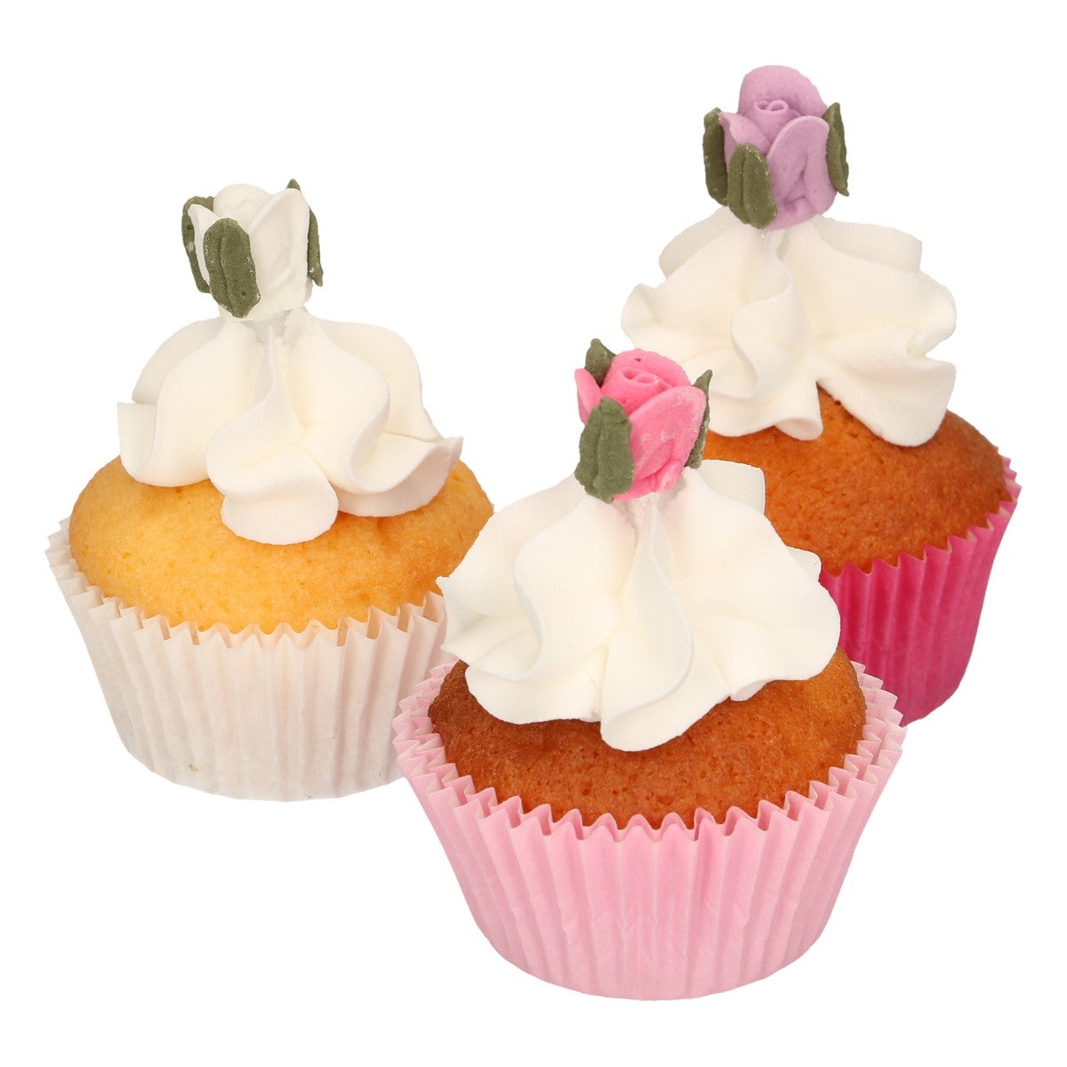 FunCakes Décors en Sucre Roses avec Feuilles Set/16