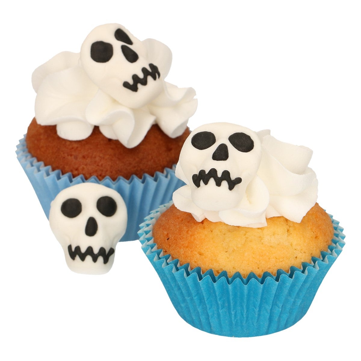 FunCakes Décors en Pâte à Sucre Têtes de mort Set/8