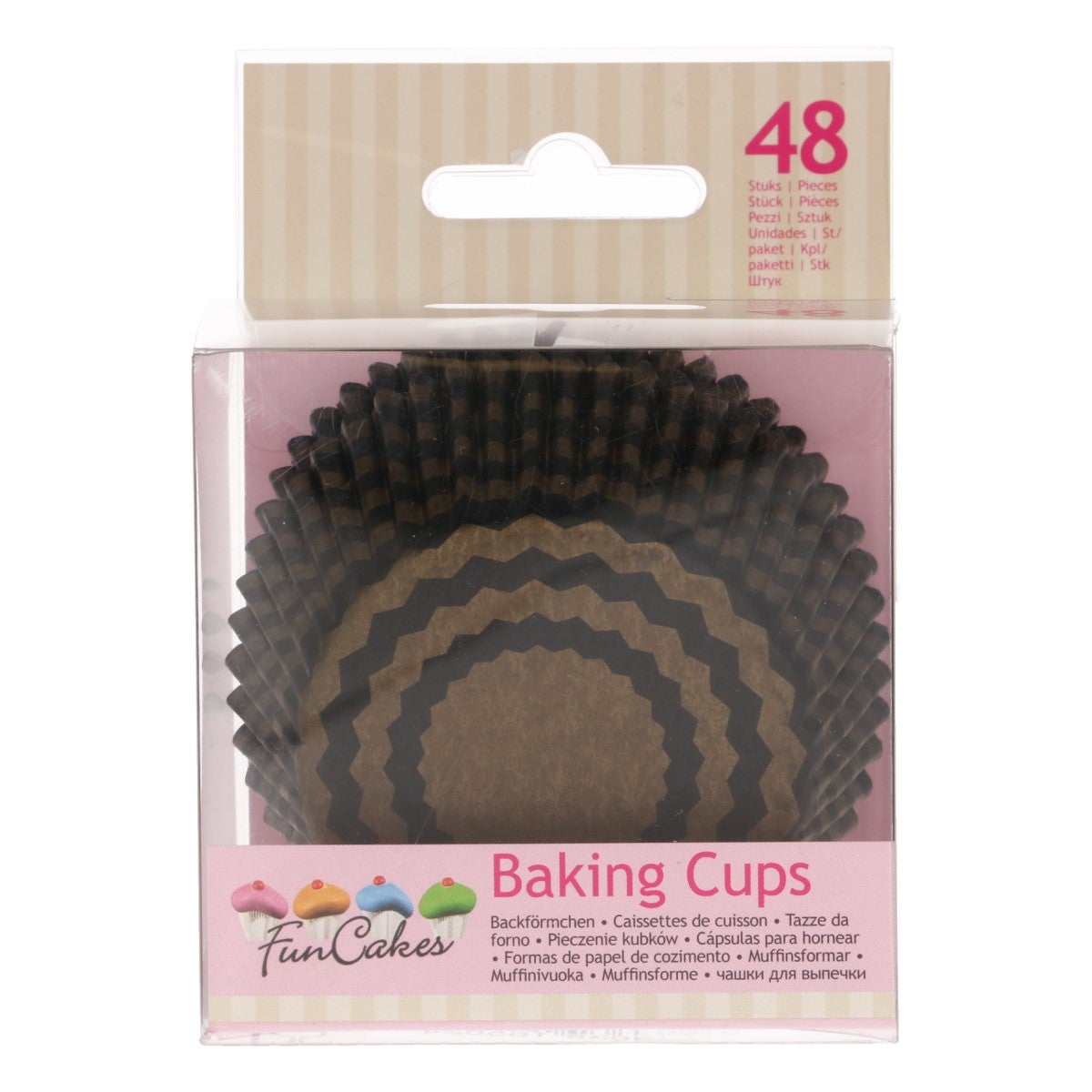 FunCakes Caissettes à Cupcakes -Chevrons Dorés- pcs/48