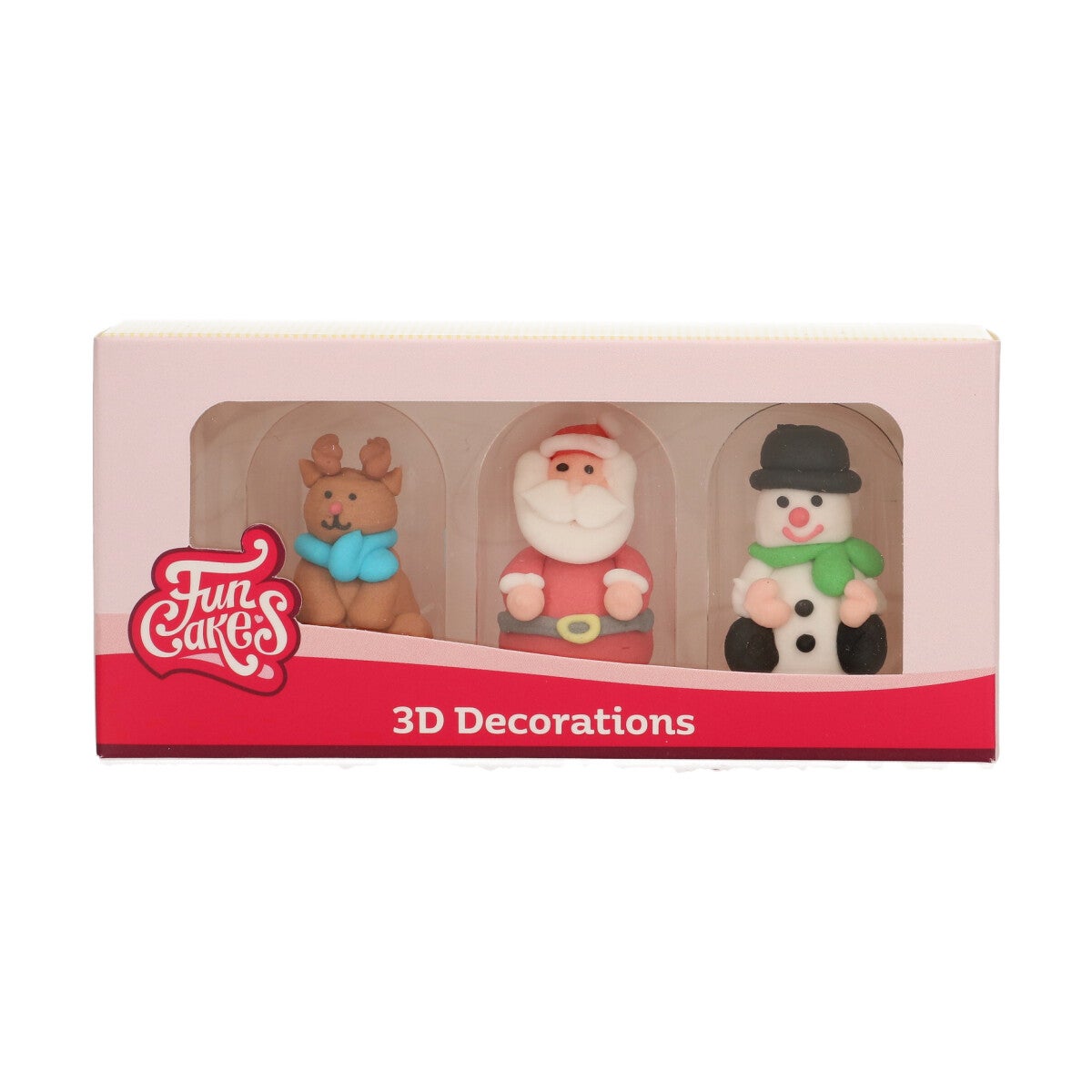 FunCakes Décorations Sucrées 3D Figurines de Noël Set/3