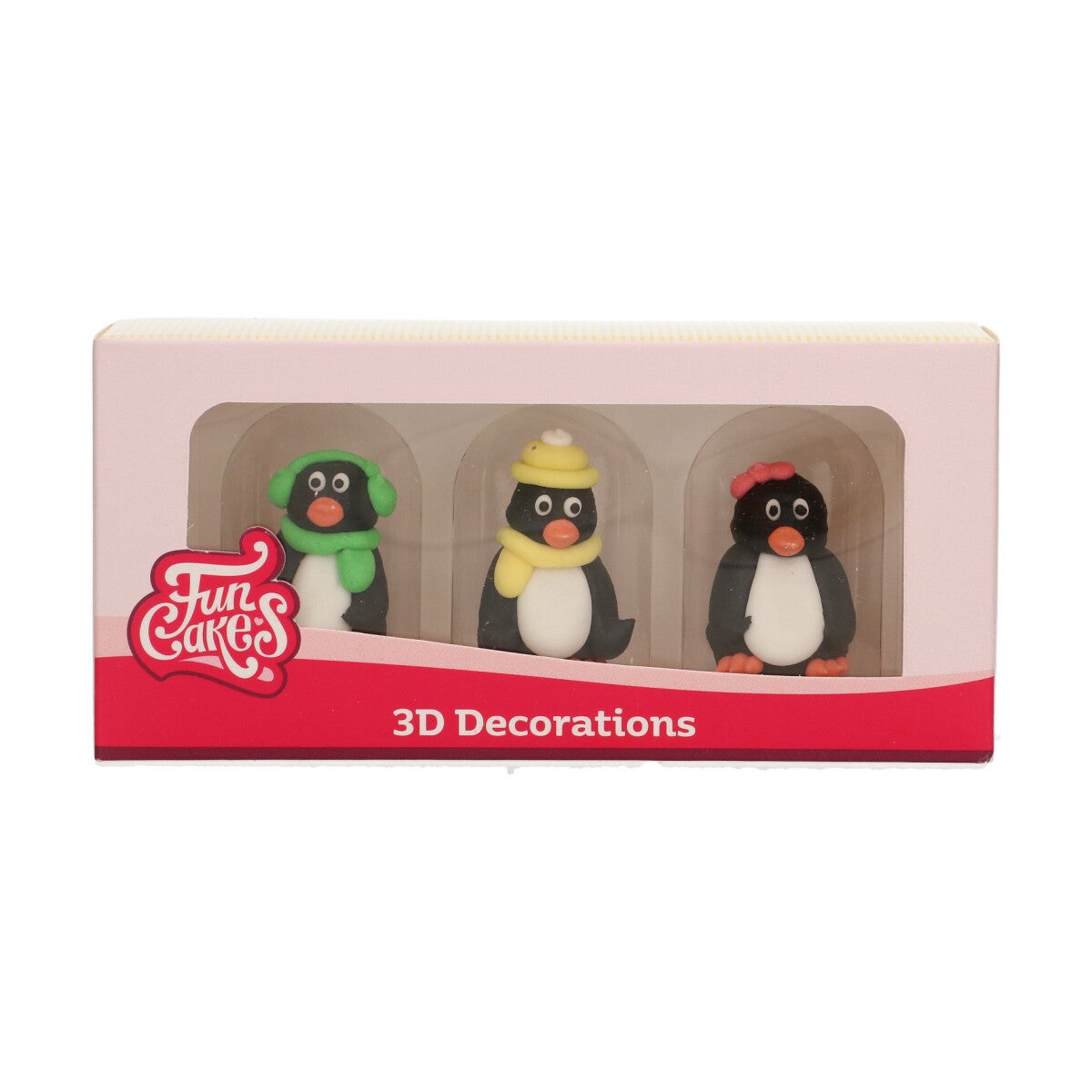 FunCakes Décorations Sucrées 3D Pingouins Set/3