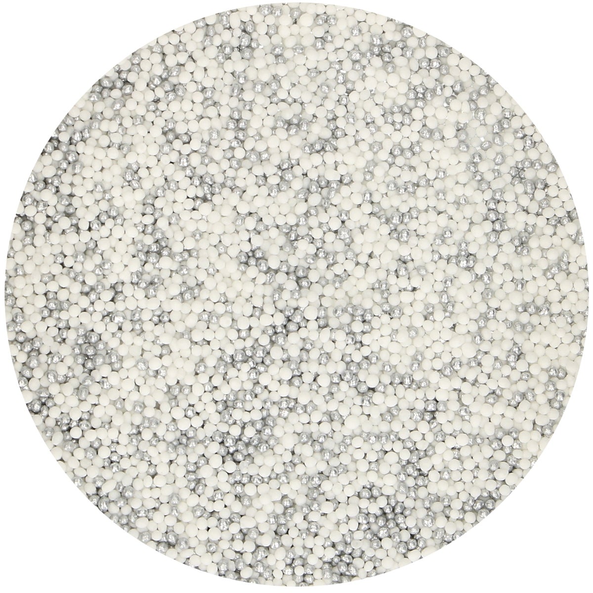 FunCakes Nonpareils Argentées-Blanches 80g