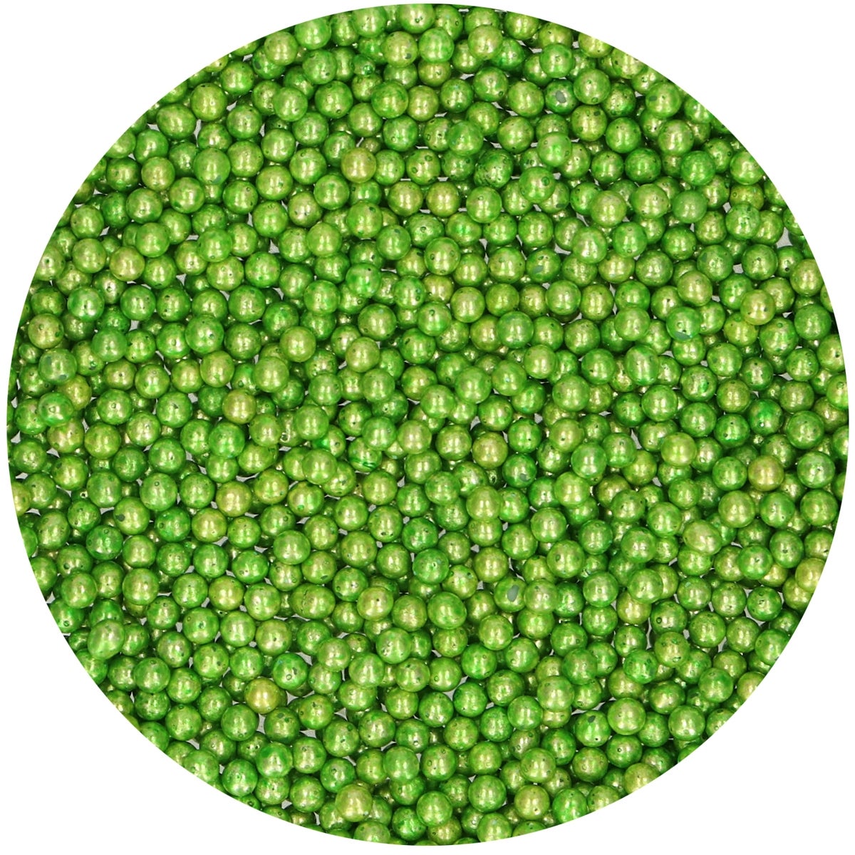 FunCakes Perles en Sucre Moyennes Vert Métallique 80 g