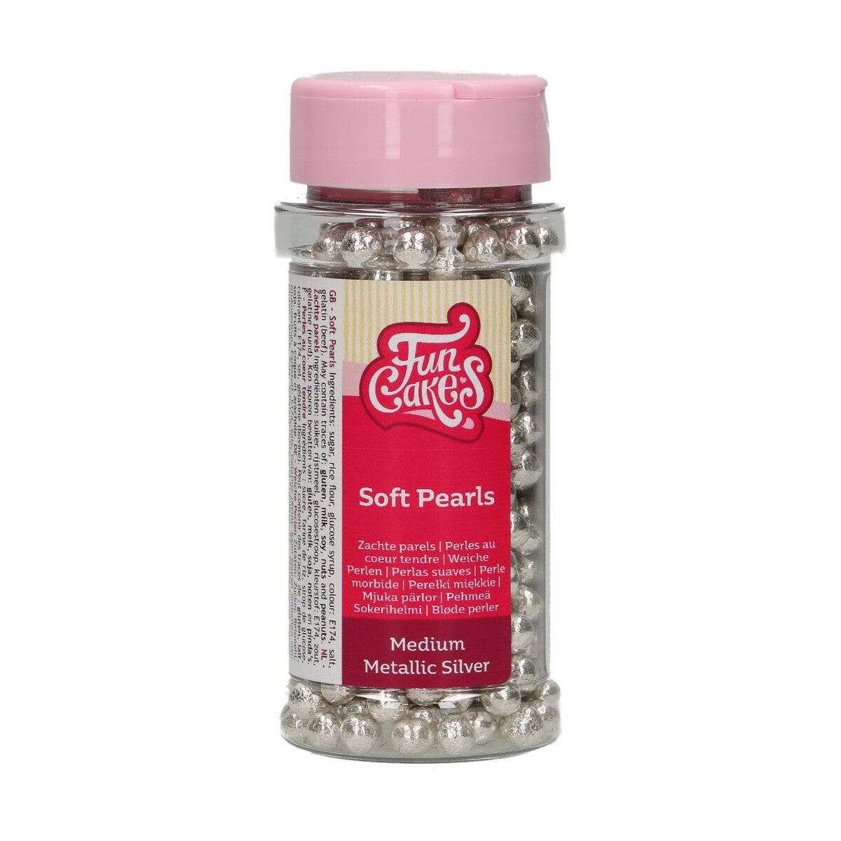 FunCakes Perles Moelleuses - Argent Métalisée 55g
