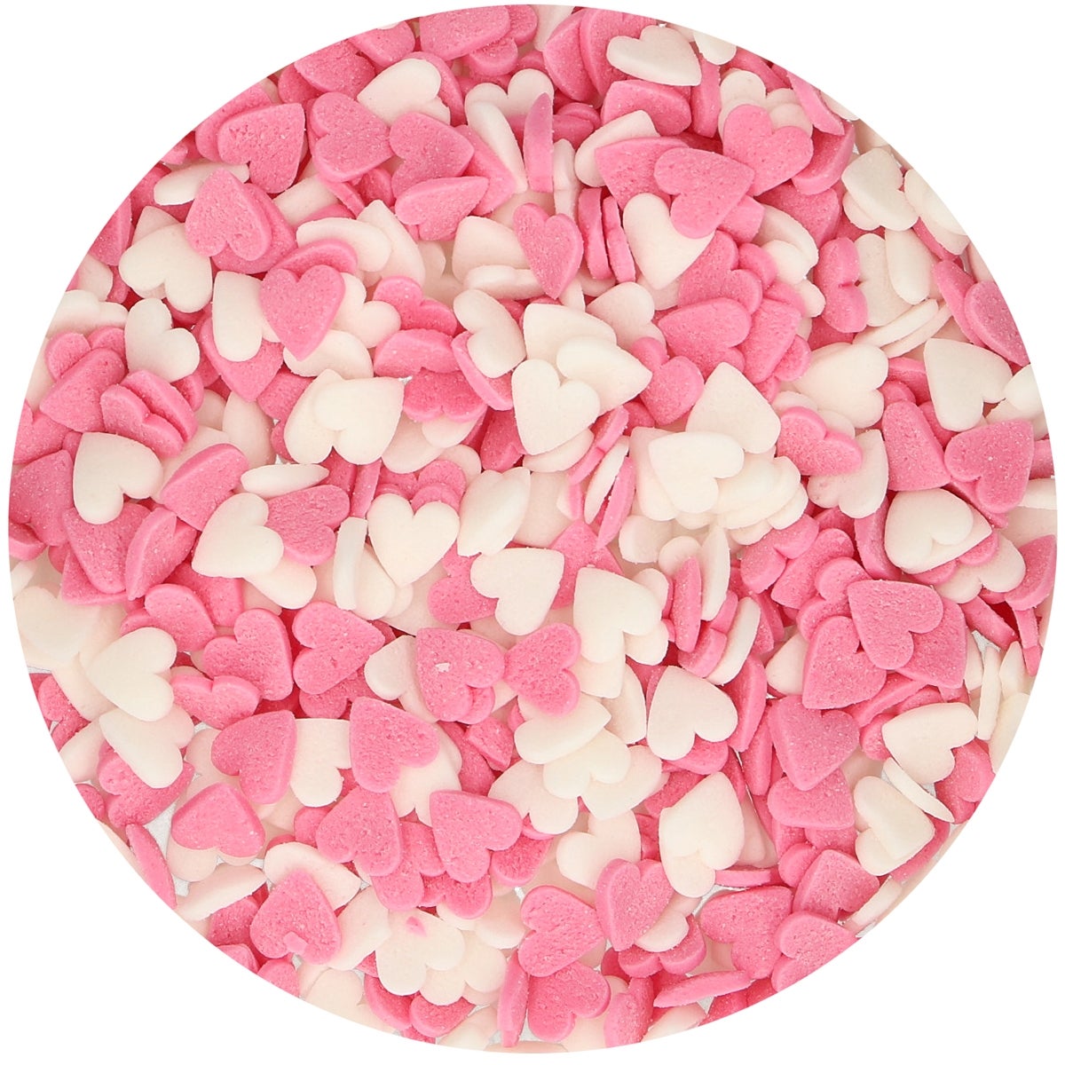 FunCakes Coeurs Rose-Blanc 60g